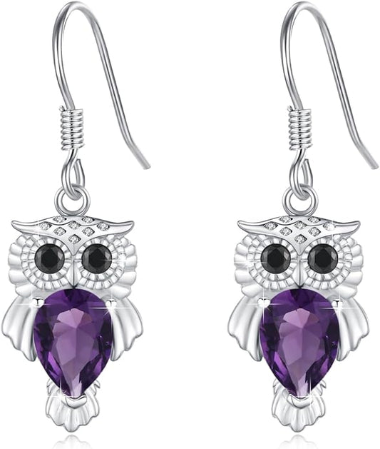 Butterfly/Cardinal/Rabbit/Frog/Turtle/Dragonfly/Flamingo/Mermaid/Hummingbird/Robin/Raven/Owl/Whale/Cat Earrings S925 Sterling Silver Animal Jewelry Gifts for Birthday Christmas