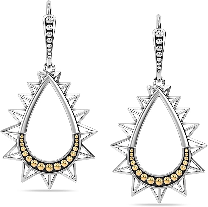 LeCalla 925 Sterling Silver Filigree Dangle Drop Earrings | Lightweight Antique Balinese Teardrop Dangle Drop Earring for Women