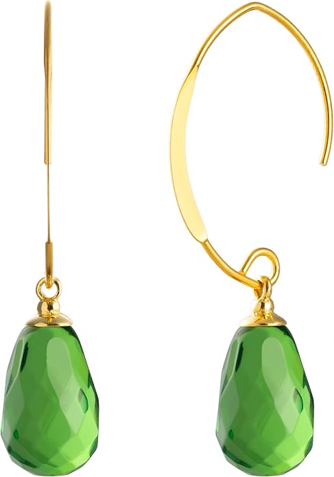 Pull-Through Earrings, Amber Jewelry, Faceted Sparkling Amber Earrings - Parent