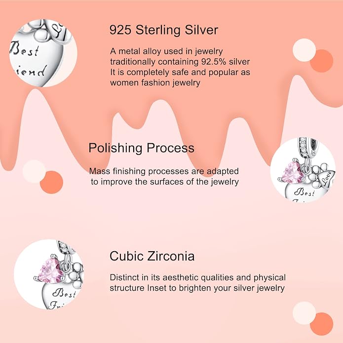 NINGAN 925 Sterling Silver Charm Golden Love Charm Buckle Safety Chain Travel Bead Firefly Dragonfly Pendant, Suitable for Women Bracelet and Necklace as Gift from Mom and Friends