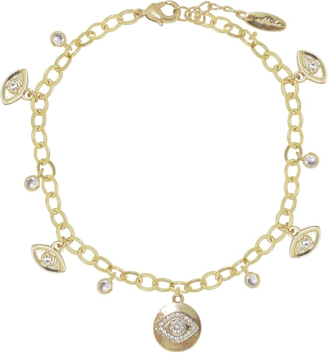 Ettika Anklets for Women. Anklet, 18k Gold or Rhodium Plated. Ankle Bracelets for Women, Jewelry