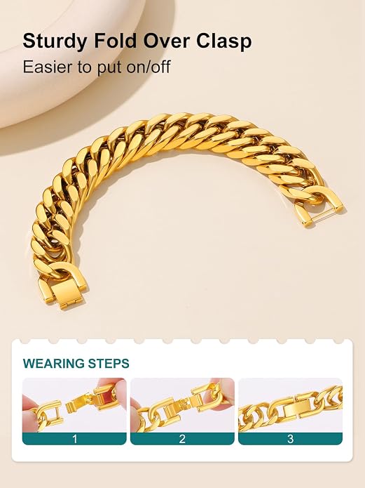 Supcare Unique Anniversary Birthday Valentines Fathers Day Stainless Steel Cuban Link Bracelets for Men Him, To My Man Dad Husband Love Always Remember Wrist Chain Bracelet Jewelry Gifts