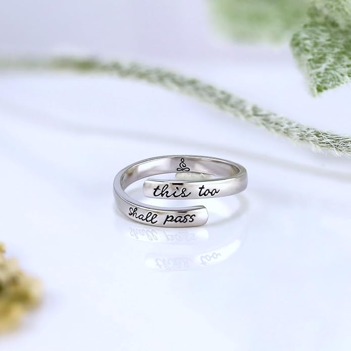 925 Sterling Silver Inspirational Rings for Women Hope Rings Encouragement Jewelry
