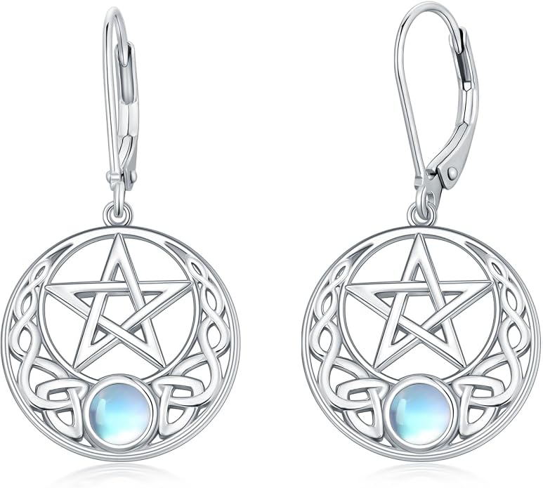 Dorunmo Moonstone Dangle Drop Earrings s925 Sterling Silver Leverback Earrings Filigree Moonstone Jewelry Birthday Gifts for Women