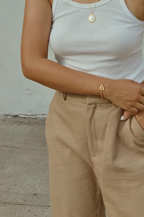 LOYATA Gold Bracelet Gold 14K Gold Filled Dainty Chain Simple Jewelry Gift for Women