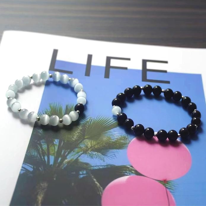 Pure Natural Round Gemstone Bracelet Healing Crystal Stretch Beaded Bracelet Suitable for Men and Women