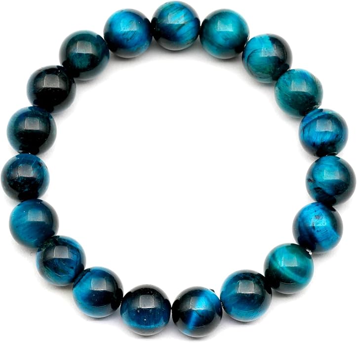 Natural Gemstone Beaded Stretch Bracelet for Men & Women | Handmade 8mm Stone Jewelry | Zodiac Chakra Elastic Bracelet | Meaningful Gift Collection