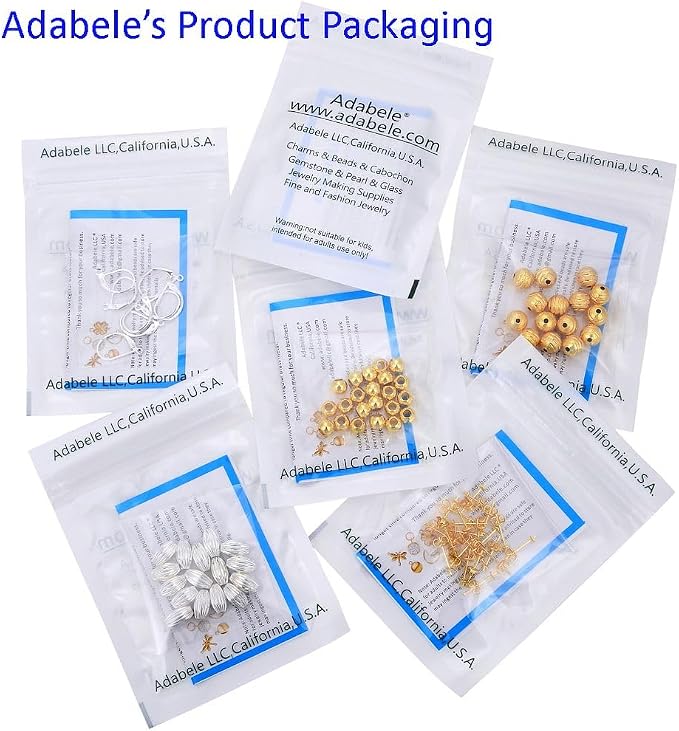 50pcs Adabele Real 925 Sterling Silver Open Jump Rings 6mm (0.24 inch) O Ring Connector, (0.6mm/22 Gauge)