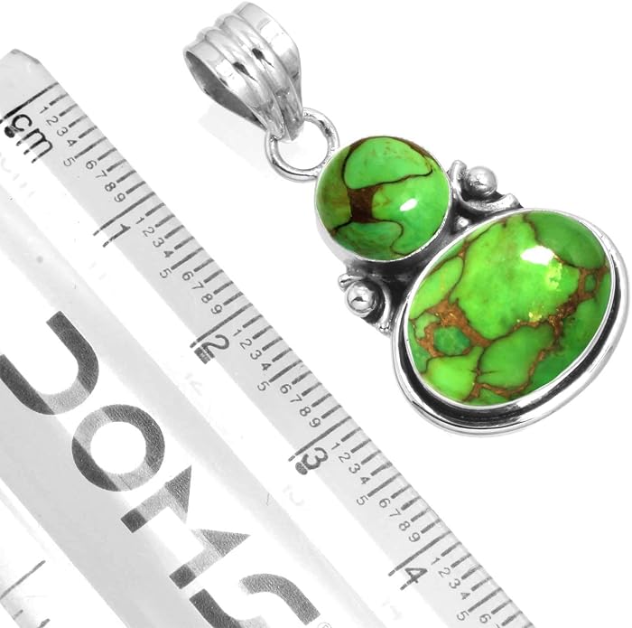 Handmade Genuine 925 Sterling Silver Pendant Necklace Natural Gemstone Crystal, Lapis, Onyx, Amber Oval Round Boho Jewelry For Women