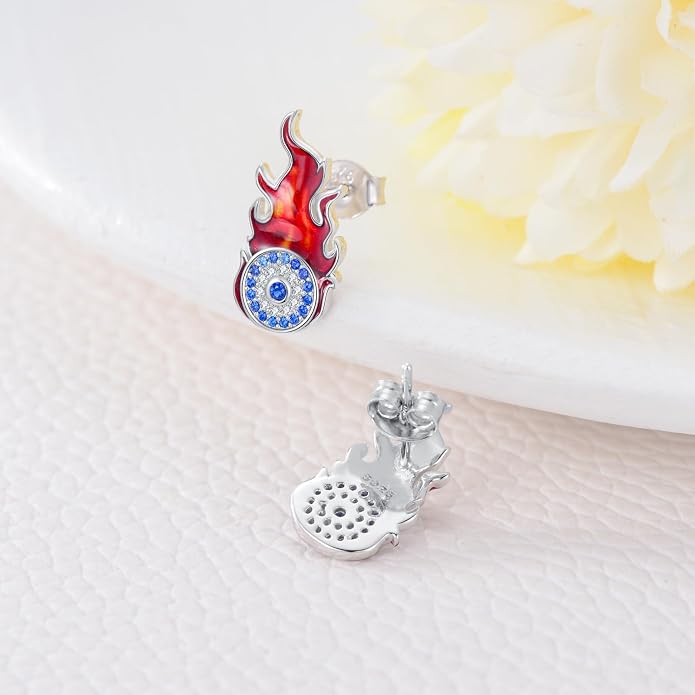PROESS Sword/Lotus/Hummingbird/Squirrel/Cow Earrings Skull Stud Earrings 925 Sterling Silver Earrings Birthday Christmas Jewelry Gifts for Women Men