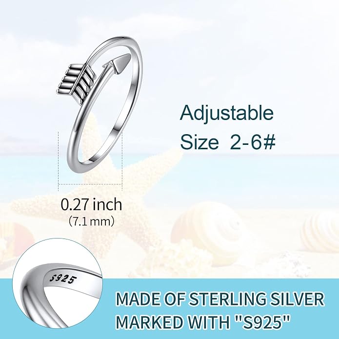 ChicSilver 925 Sterling Silver Toe Ring Minimalist Hypoallergenic Adjustable Band Ring Summer Beach Bare Foot Jewelry