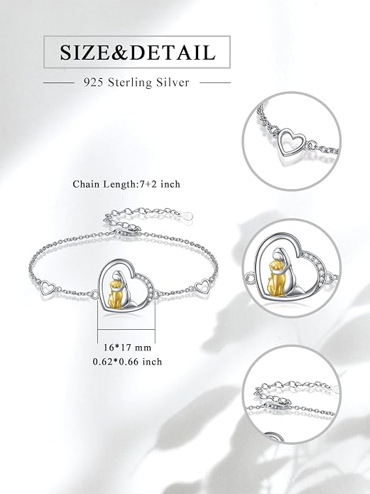 Ankle/Bracelet for Women Sterling Silver Sea Turtle/Butterfly/Mustard Seed/Sister/Sunflower/Elephant Gifts for Birthday Summer Beach Jewelry for Mom Wife Daughter Friend