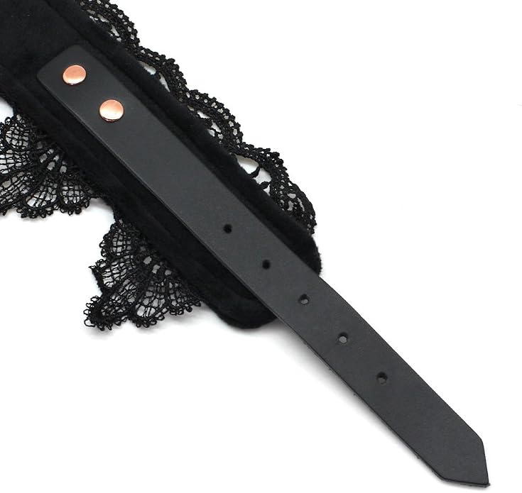 SMspade Leather Choker Collar Black Lace Chokers Set for Men Women Girls