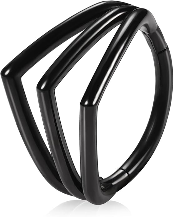 316L Surgical Steel Septum Clicker Ring Nose Ring Hoop Sleeper Hoop Earring Helix Rook Conch Cartilage Daith Tragus Earrings Lobe Nose Piercing Jewelry for Women