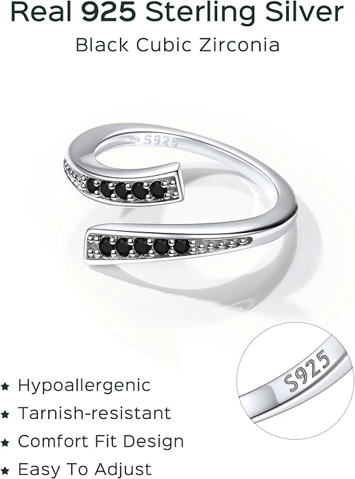 ChicSilver Toe Rings for Women 925 Sterling Silver Toe Ring Hypoallergenic Adjustable Open Rings for Women Summer Jewelry