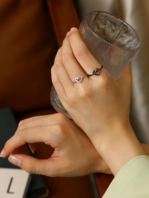 Bestyle 925 Sterling Silver Ring for Women, Minimalist Claddagh Ring Celtic Knot Ring for Women, Irish Promise Wedding Band, Gold/Rose Gold Vermeil Women Band Ring, Stackable, Gift for Her