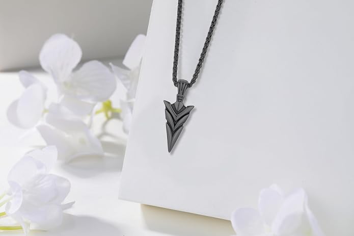 Thors Hammer Necklace/Viking Tree of Life/Valknut/Vegvisir/Triskelion/Sword/Spear Point Arrowhead/Urn Necklace for Ashes/Compass Necklace 925 Sterling Silver Amulet Jewelry for Men Women