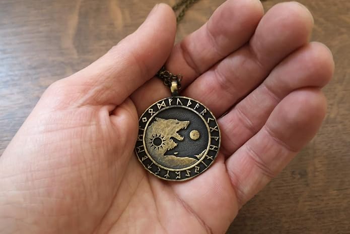 Yin Yang Necklace For Men Ancient Looking High Quality Pendant Jewelry - Yin Yang Gifts - Viking Jewelry for Men