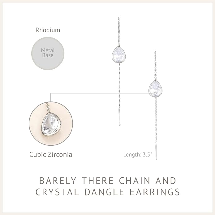 Ettika 18k Gold Plated, Silver Plated, Rhodium Plated Pull Through Threader Earrings. Threaders Minimalist Earring. Womens Jewelry Gifts