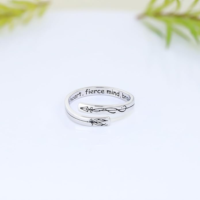 925 Sterling Silver Inspirational Rings for Women Hope Rings Encouragement Jewelry