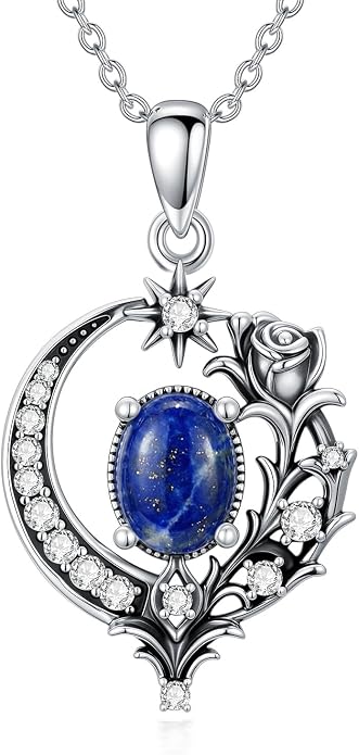 PELOVNY Celtic Knot Necklaces for Women 925 Sterling Silver Gemstone/Birthstone Teardrop Infinity Necklace Irish Celtic Pendant Jewelry Gifts for Mom Daughter Wife