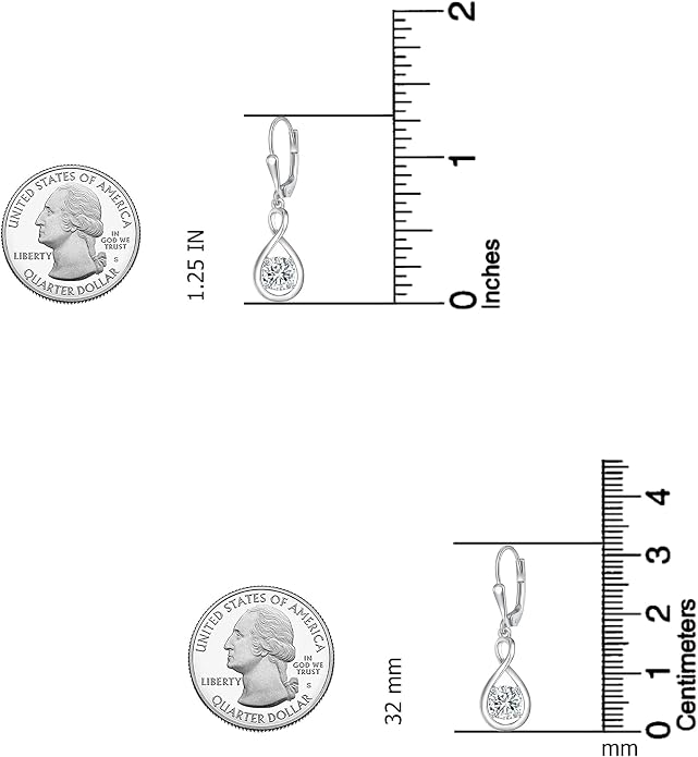 LeCalla 925 Sterling Silver Leverback Drop Earrings | Lightweight Italian Teardrop Dangle Earring for Women
