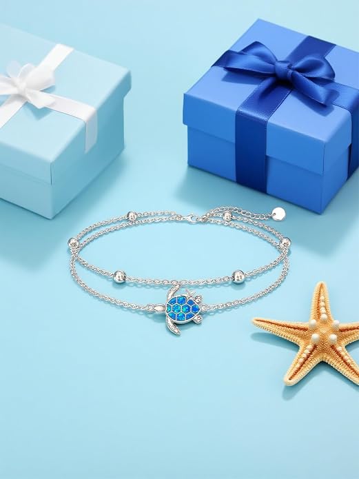 Dorunmo 925 Sterling Silver Anklet Bracelet Mother’s Day Birthday Jewelry Gifts for Women Wife Girlfriend Mom Her