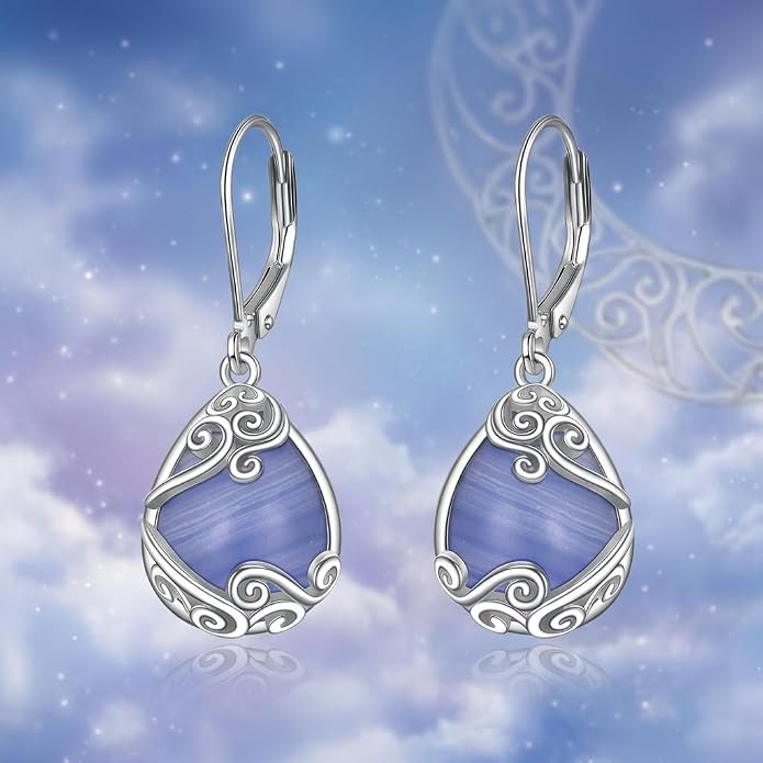 Teardrop Tree of Life/Filigree Earrings for Women Dangle Leverback Earrings Jewelry Gift Anniversary For Her