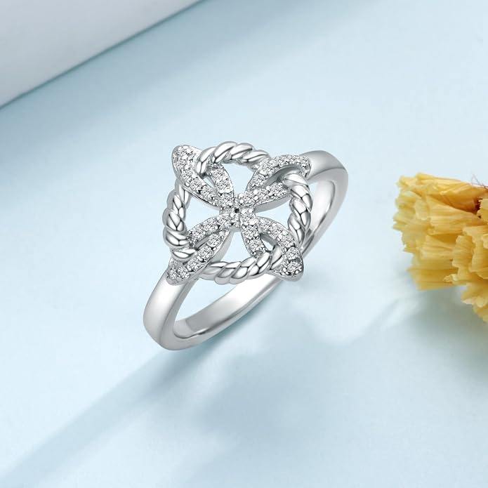 Witches Knot Ring 925 Sterling Silver Celtic Rings for Women Love Knot Ring Witch Jewelry Birthday Gift for Lover Wife