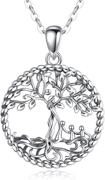 Vito 925 Sterling Silver Tree of Life Necklace for Women, Mother Tree Pendant for Mom Mother Necklace Mother's Day Jewelry Gift for Wife Grandma, 18/22 Inch Chain