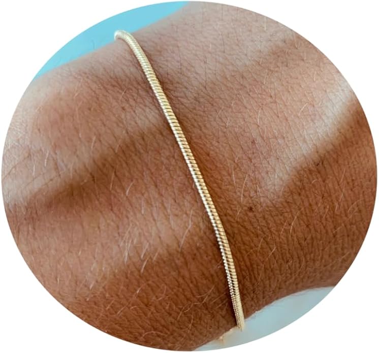 18K Gold Plated Bracelet for Women Dainty Gold Pearl Beaded Bracelets Minimalist Layering Link Chain Bracelets Stackable Trendy Jewelry