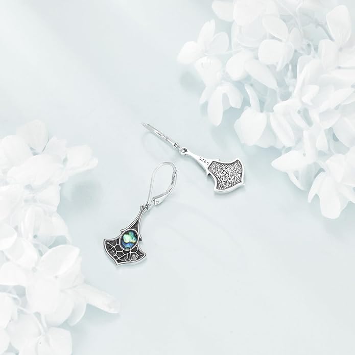 Abalone Shell Dangle Drop Earrings for Women 925 Sterling Silver Filigree Bohemian Earrings Jewelry Gift