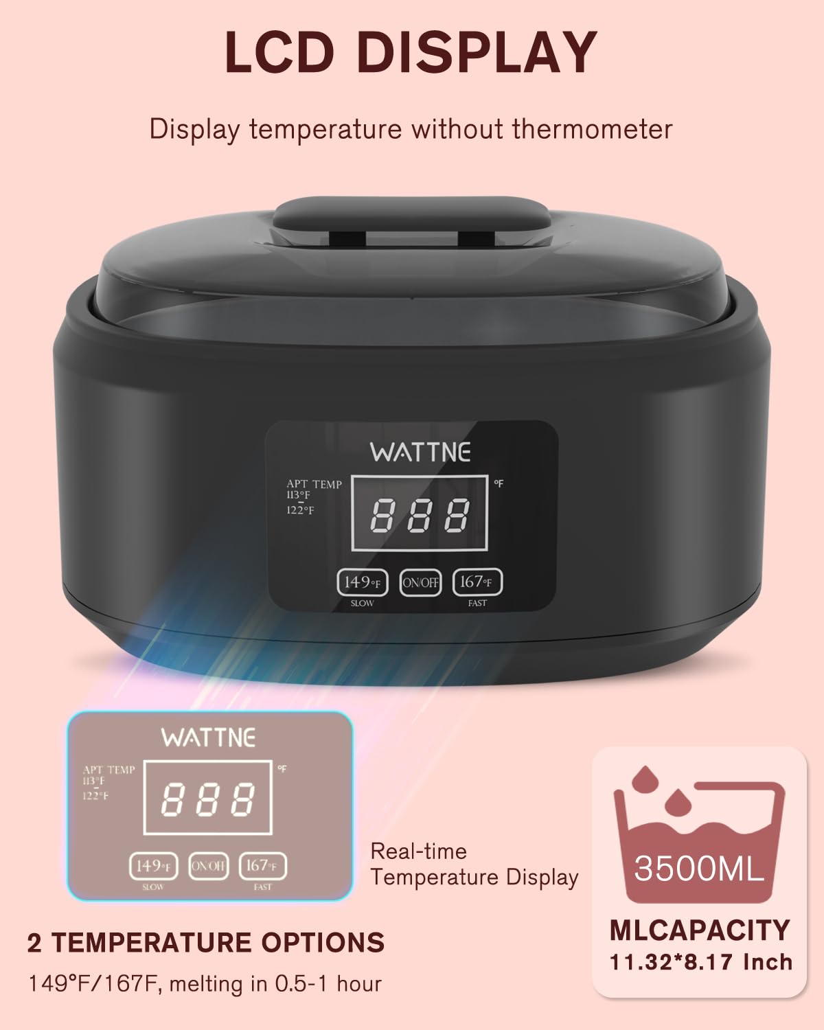 Paraffin Wax Machine for Hand and Feet -Paraffin Wax Warmer Moisturizing Kit Auto-time and Keep Warm Paraffin Hand Wax Machine for Arthritis (Black)