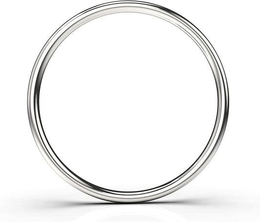 Melanie Golden Jewelry 1mm Thin Smooth Stacking Skinny Ring in Sterling Silver, Gold, or Rose Gold | Handmade Comfort Fit Dainty & Minimalist Bands for Women | Sizes 2-12