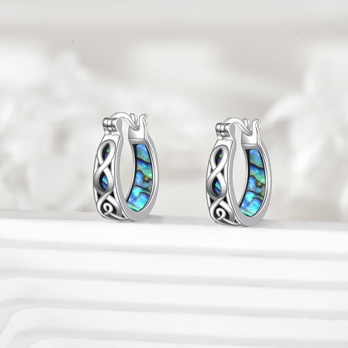 Sterling Silver Hoop Earrings Small Hoop Sun/Leaf/Triangle Huggie Earrings for Women Hypoallergenic