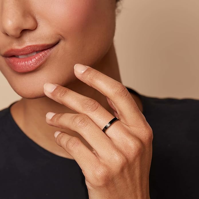NOKMIT 3mm 14K Gold Filled Rings for Women Dainty Gold Stacking Stackable Band Thin Gold Thumb Pinky Finger Ring Non Tarnish Comfort Fit Size 4 to 11