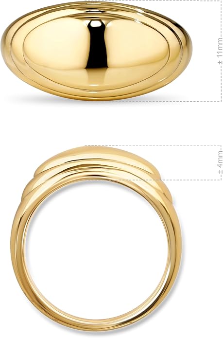 DEVATA Gold or Rhodium Plated Sterling Silver 925 – Eternity, Band Ring for Women – Heart, Knot, Clover, Infinity, Mariner, Cable, Curb, Cuban, Figaro, Daisy, Rope, Ribbed, Dome