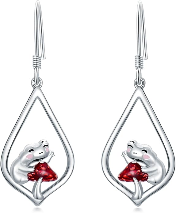 WINNICACA Sterling Silver Dangle Drop Earrings for Women Mom Flower Leverback Earrings Jewelry Christmas Anniversary Birthday Gifts