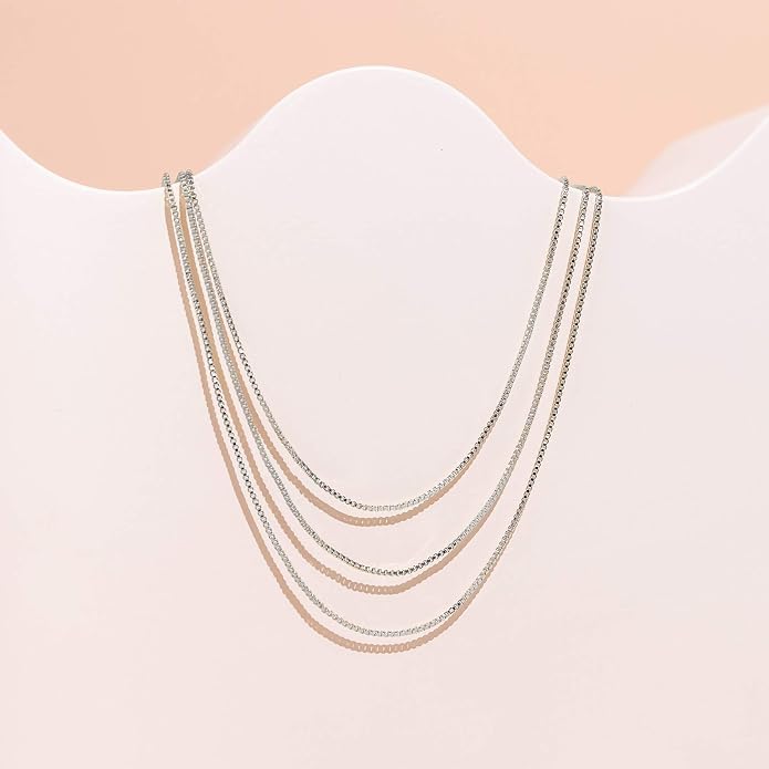 PAVOI 14K Gold Plated Dainty Layering Necklaces for Women | Snake Chain, Curb Link, Paperclip Layered Chains | Trendy Layering Necklace