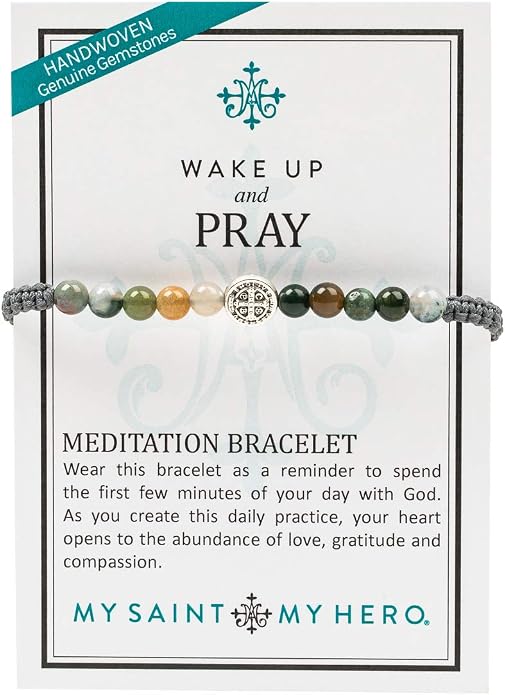 My Saint My Hero Benedictine Blessing Bracelets – Handwoven Spiritual Protection with Medals Hand-Cast In Italy at Sacred Site