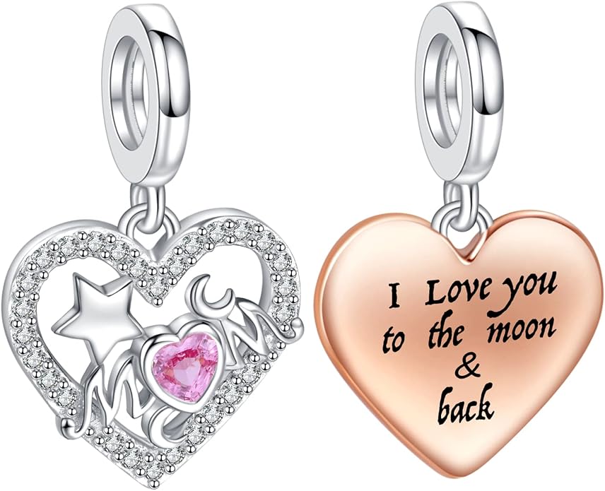 NINGAN 925 Sterling Silver Charm Golden Love Charm Buckle Safety Chain Travel Bead Firefly Dragonfly Pendant, Suitable for Women Bracelet and Necklace as Gift from Mom and Friends