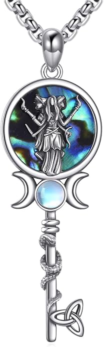 Thors Hammer Witches Knot Necklace Sterling Silver Celtic Witches Mjolnir Pendant Celtic Knot Viking Jewelry for Women Men