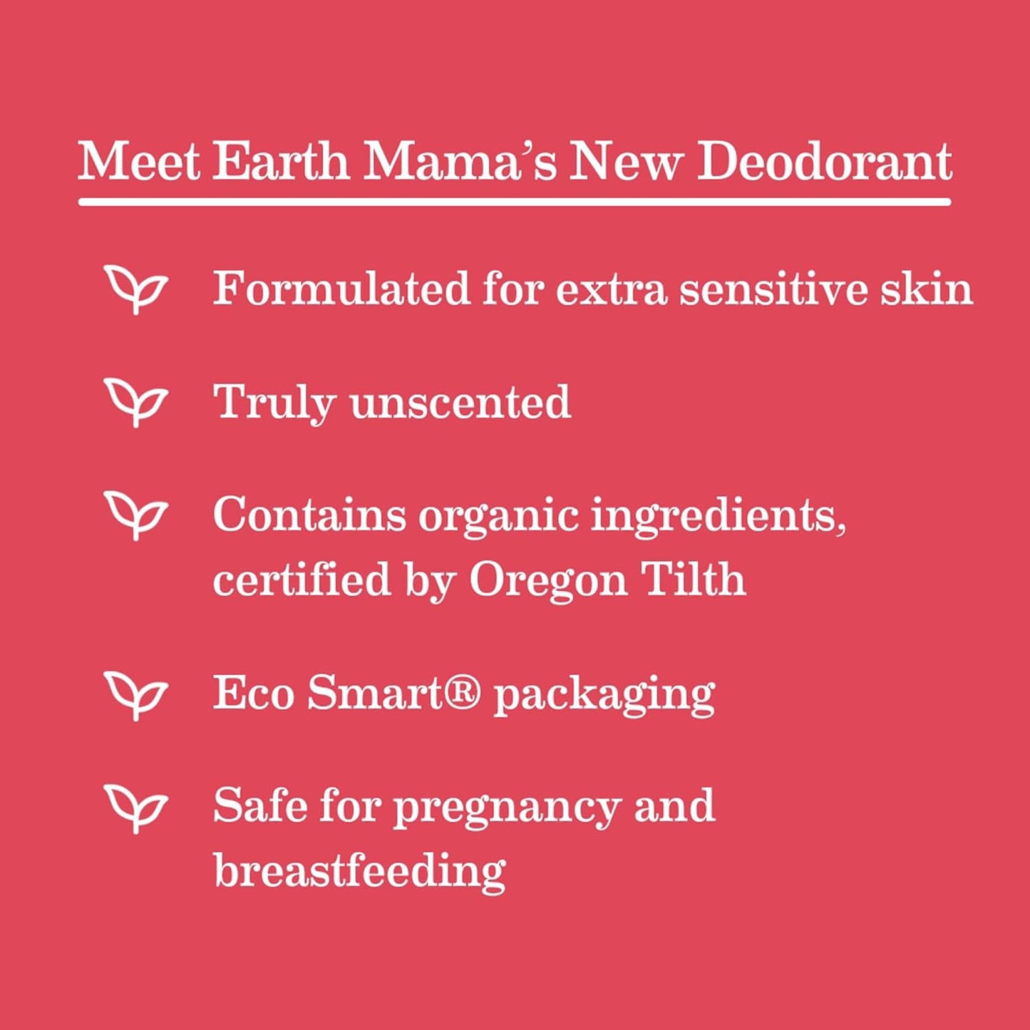 Earth Mama Simply Non-Scents Deodorant | Fragrance-free + Safe for Sensitive Skin, Pregnancy & Breastfeeding, Contains Organic Calendula and Coconut Oil, No Baking Soda or Aluminum, 2.65-Oz (2-Pack)