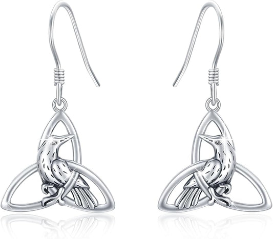 Butterfly/Cardinal/Rabbit/Frog/Turtle/Dragonfly/Flamingo/Mermaid/Hummingbird/Robin/Raven/Owl/Whale/Cat Earrings S925 Sterling Silver Animal Jewelry Gifts for Birthday Christmas
