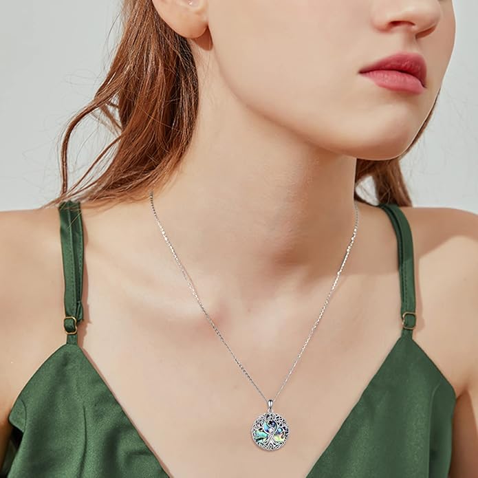 YFN Tree of Life Necklace Sterling Silver Celtic Knot Tree Pendant Jewelry Gifts for Women Men