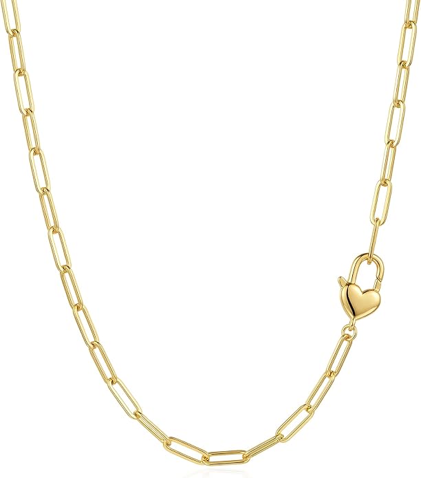 FRUMOS Gold Plated Necklace for Women, Dainty Layered Chain Necklace, Fashion Jewelry for Daily Wear