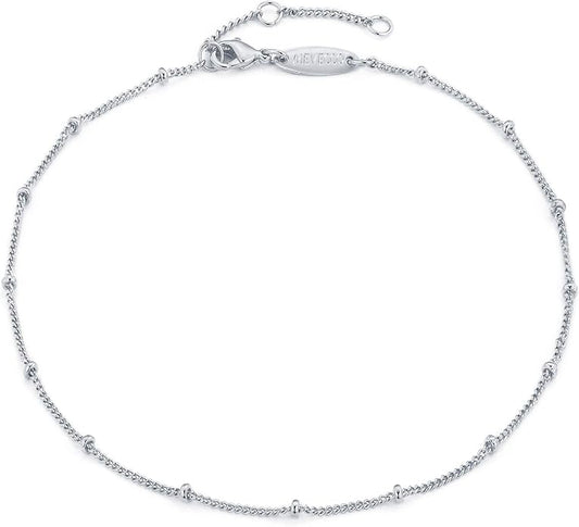MEVECCO Anklet for Women Gold Chain 14K Gold Plated Dainty Boho Beach Summer Simple Foot Jewelry Ankle Bracelet