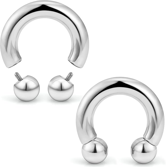 20G-2G ASTM F136 Titanium Septum Rings Nose Ring Hoops Circular Barbell Helix Snug Tragus Rook Daith Cartilage Earring Sneke Bites Lip Ring Hoop Smiley Piercing Jewelry for Women Men 6mm-19mm