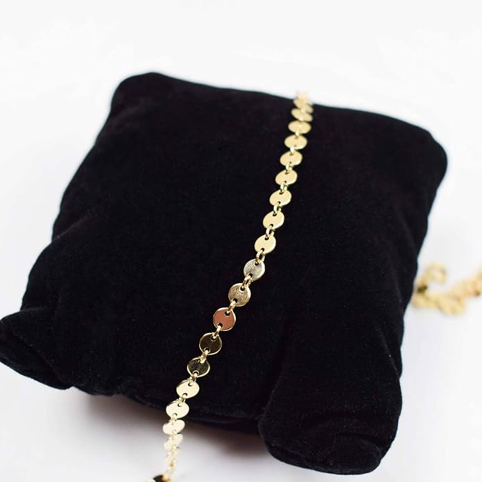 LOYATA Dainty Ankle Bracelet,14K Gold Plated Tiny Bead Anklet Dainty White Cubic Zirconia Cross Tassel Foot Chain Cute Lucky Moon Evil Eye Foot Jewelry Boho Anklets for Women