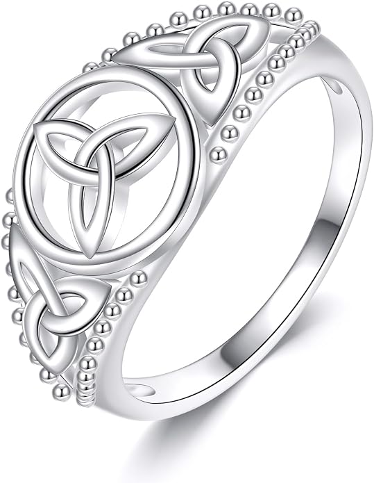 925 Sterling Silver Claddagh Ring/Celtic Knot Ring for Women, Irish Wedding Rings, Celtic Knot Irish Jewelry for Women